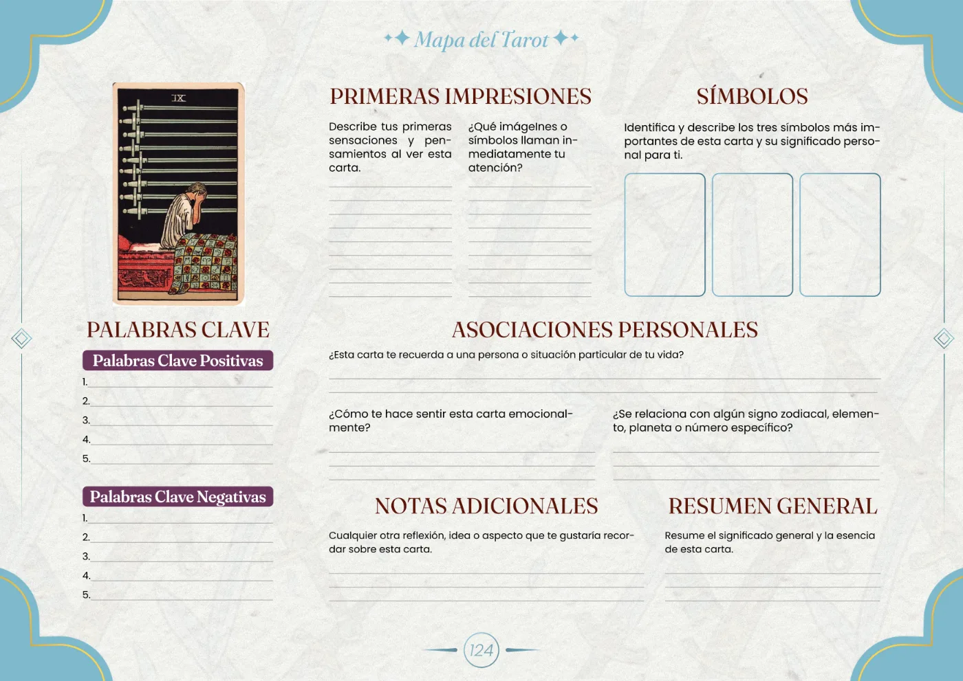 A página de prática — Cavaleiro de Espadas (Arcano Menor)